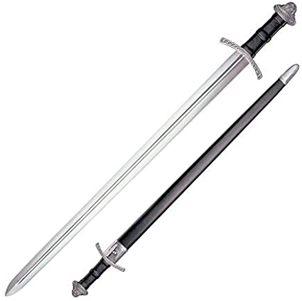 Cold Steel Viking Sword with Leather and Wood Scabbard