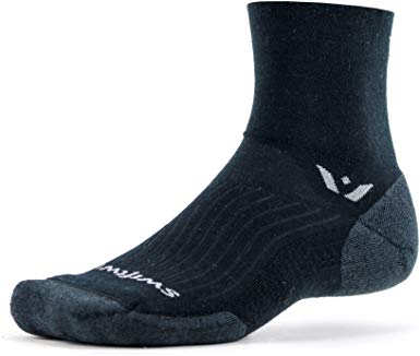 Swiftwick- PURSUIT FOUR | Cycling & Trail Running Socks | Merino Wool, Durable Crew