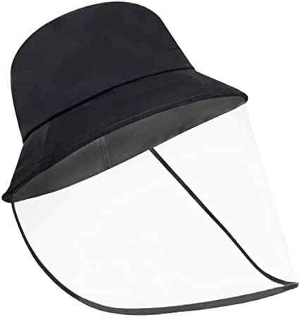 PINGKO Protective Hat Face Shield Bucket Hat Fisherman Hat Perfect Neutral Hat Reusable Summer Hat Transparent Detachable Outdoor Bucket Hat Versatile Removable Sun Hats UPF 30  for Men and Women
