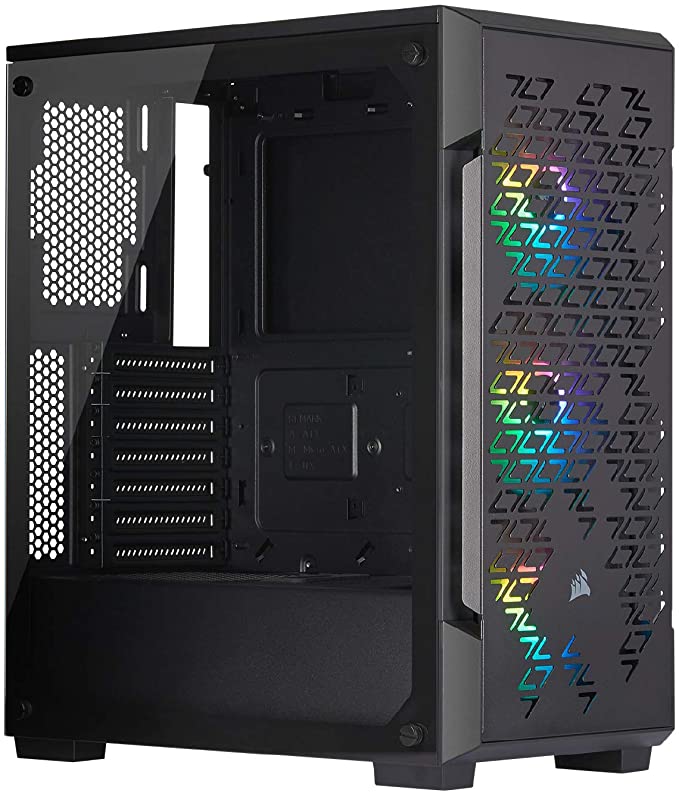 Corsair Icue 220T RGB Airflow Tempered Glass Mid-Tower Smart Case, Black