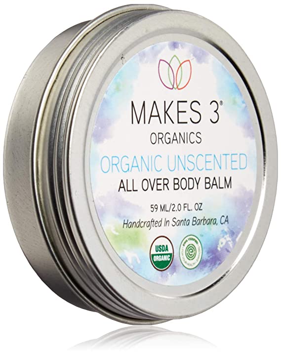 Makes 3 Organics All Over Body Balm, Unscented, 2 Fluid Ounce