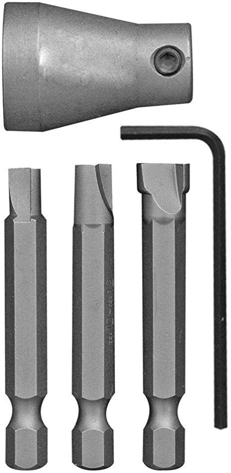 One-Way Screw Remover/Installer Set with Sleeve (3-Piece)