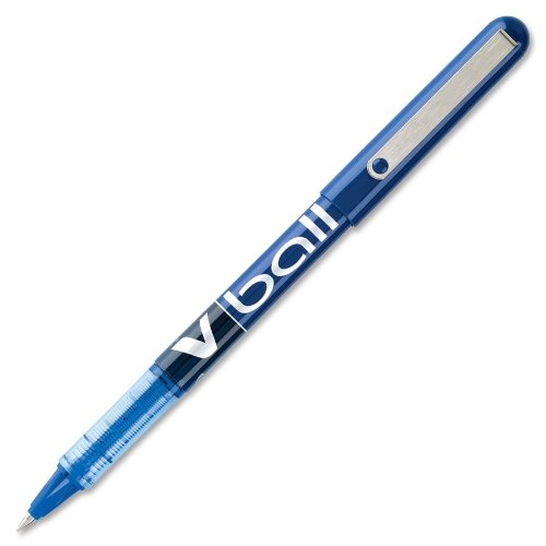 Pilot VBall Liquid Ink Stick Rolling Ball Pens, Extra Fine Point, Blue Ink, Dozen Box (35201)