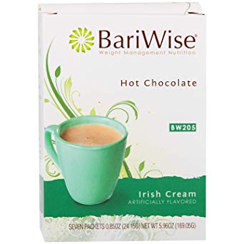 BariWise High Protein Hot Cocoa - Instant Low-Carb, Low Calorie Hot Chocolate Mix with 15g Protein - Irish Cream (7 Count)