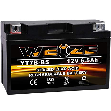 Weize YT7B-BS Battery High Performance - Maintenance Free - Sealed AGM Motorcycle Battery YT7B BS For Yamaha ATV