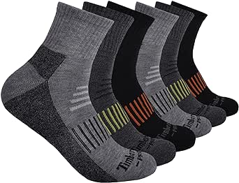 Timberland PRO mens 6-pack Quarter SocksQuarter Sock