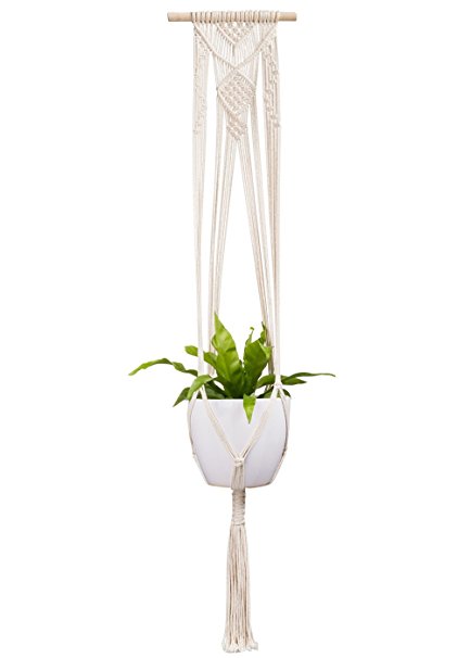 Mkono Macrame Plant Hanger Hanging Planter Wall Art