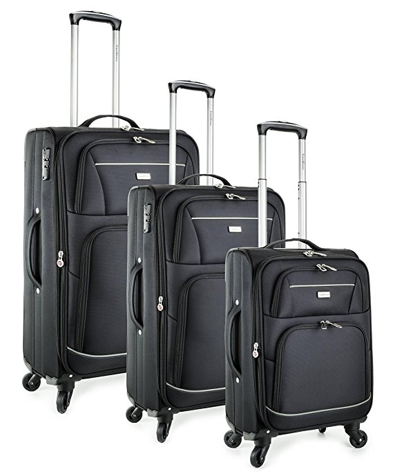 TravelCross Springfield Premium Luggage 3 Piece Lightweight Spinner Set