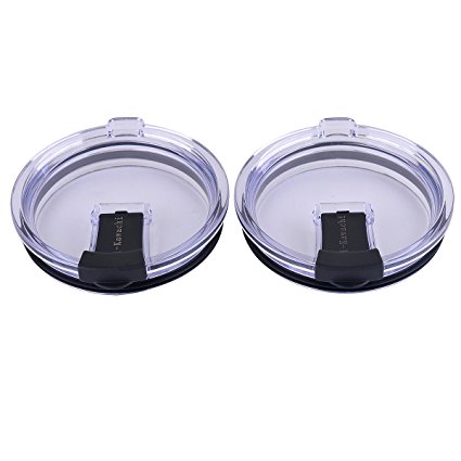 i-Kawachi Spill Proof Splash Resistant Lid for Yeti Rambler Rtic Ozark Trails Tumbler Cup 30 oz (2 pcs)