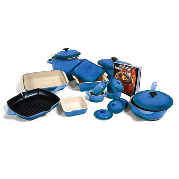 Le Creuset Marseille Blue Mixed 20 Piece Cookware Set