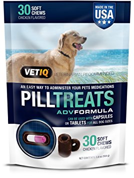 VetIQ Pill Treats Soft Chews for Dogs, Chicken Flavor