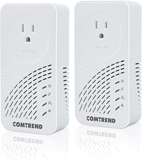 Comtrend G.hn Powerline Adapter with Pass-Through Outlet I 2-Unit Kit (PG-9182PT-KIT)
