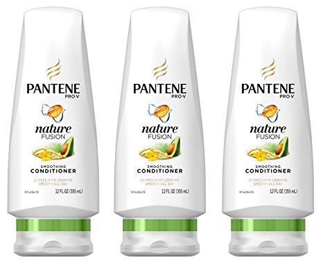 Pantene Pro-V Nature Fusion Smoothing Conditioner with Avocado Oil, 12 FL OZ (Pack of 3)