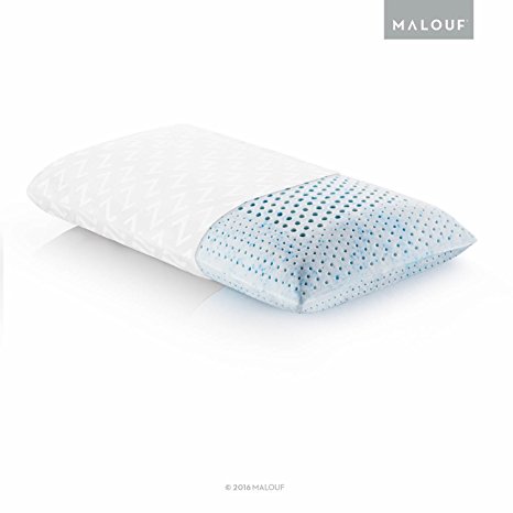 Gel Infused Talalay Latex Pillow with Support Zones for Head and Neck - Queen Size, High Loft Plush