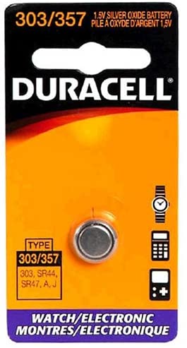 Duracell DL303/357BPK Watch/Electronic Battery, Pocket Tray