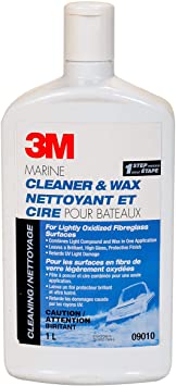 3M Marine One Step Cleaner and Liquid Wax 09010E, 32 oz
