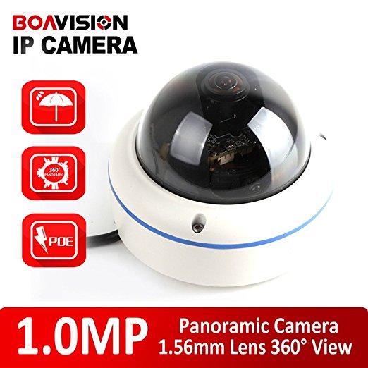 P2P Cloud 720P 1MP Panoramic Dome IP 180/360 Degrees Outdoor Fisheye Camera With POE Onvif 1280*720 Network Camera