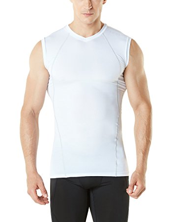 Tesla Men's Thermal WinterGear Compression Baselayer V Neck Sleeveless V35 / V25