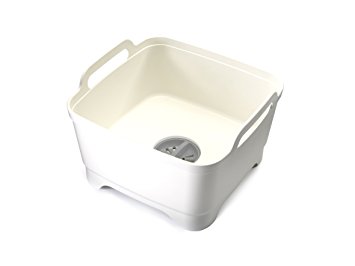 Joseph Joseph Drain Washing up Bowl, White/Grey, 20 x 31.5 x 31 cm