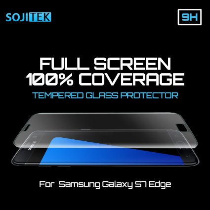 SOJITEK Samsung Galaxy S7 100% 3D Full Screen Coverage Gold Color Premium Ballistic Tempered Glass Screen Protector with Lifetime Replacement Warranty - (HD) Ultra Clear 99.99% Clarity