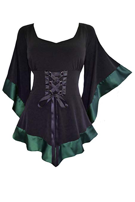 Dare to Wear Victorian Gothic Boho Women's Plus Size Treasure Corset Top