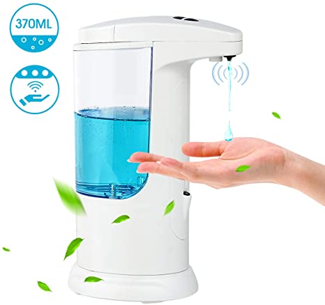 vplus Automatic Soap Dispenser,Touchless Automatic Soap Dispenser, Dish Hands-Free Auto Soap Dispenser with 3 Levels Dispensing Volume Suitable for Kitchen/Bathroom/Hotel/Hospital (370ml/13oz)