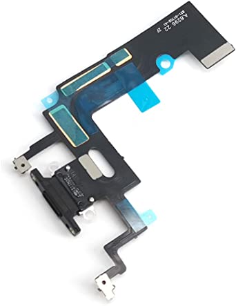 E-REPAIR Charging Port Data Connector Flex Cable Replacement for iPhone XR (Black)