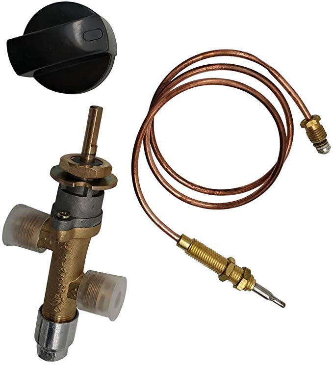 MeTer Star Propane lpg Gas fire Pit Control Safety Valve Flame Failure Device Cock Gas Heater Valve with thermocouple and knob