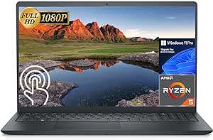 Dell 2024 Newest Inspiron 15 Business Laptop, 15.6 Inch FHD Touchscreen, AMD Ryzen 5-7530U(6-core), 8GB RAM, 512GB SSD, AMD Radeon GPU, Webcam, Wi-Fi, Long Battery Life, Windows 11 Pro