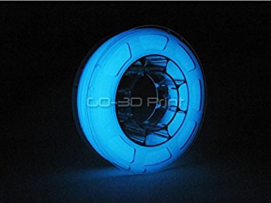 GO-3D PRINT Mini Glow in the Dark Blue PLA Color Changing 3D Printing Filament 1.75mm 225g