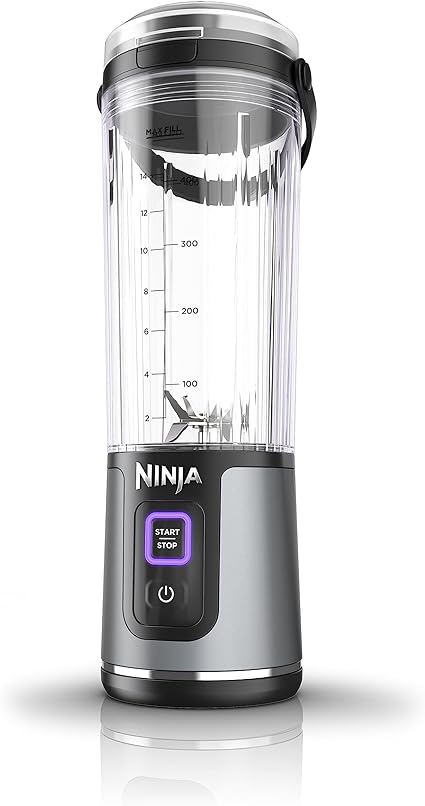 Ninja Blast Portable Blender, Cordless, 18oz. Vessel, Personal Blender for Shakes & Smoothies, BPA Free, Leakproof Lid, USB-C Rechargeable, Black, BC151BKC (Canadian Version)