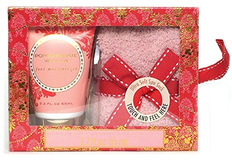 Cozy Sock and Lotion Gift Box Sets (Pomegranate Vanilla)