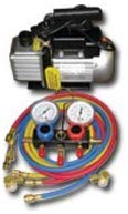 FJC- Inc. FJCKIT6 Vacuum Pump And Manifold Gauge Sett