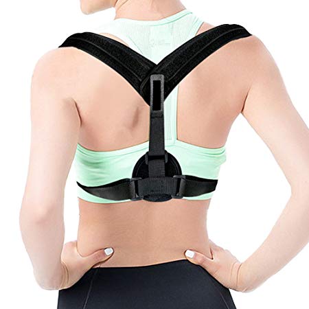 Back Brace Posture Corrector, Goodsmiley Adjustable Back Posture Corrector, Improves Posture and Provides Lumbar Support for Lower and Upper Back Pain for Women & Men