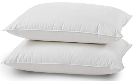 Luxuredown Superior White Goose Down Pillow 650 Fill Power- Standard Size – Set of 2