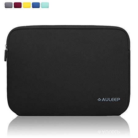 AULEEP 15-15.6 Inch Laptop Sleeves, Neoprene Notebook Computer Pocket Tablet Carrying Sleeve/Water-Resistant Compatible Laptop Sleeve for Acer/Asus/Dell/Lenovo/HP, Black