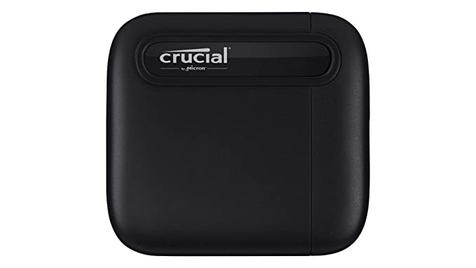 Crucial CT1000X6SSD9 X6 1TB Portable USB 3.2 External Solid State Drive (Up to 540MB/s)