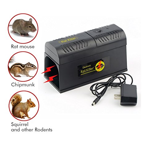 Redeo Electronic Mouse Trap Rat Trap Rodent Trap Scientific Way to Kill Rats Mice Squirrels Chipmunk, Clean and Humane Extermination, Home Essential