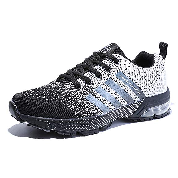 Senbore Men Casual Sports Shoes Air Trainers Fitness Flats Running Athletic Competition Sneakers