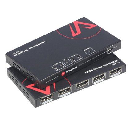 AV Access HDMI Splitter 1x4 4K UHD with USB Power Supply