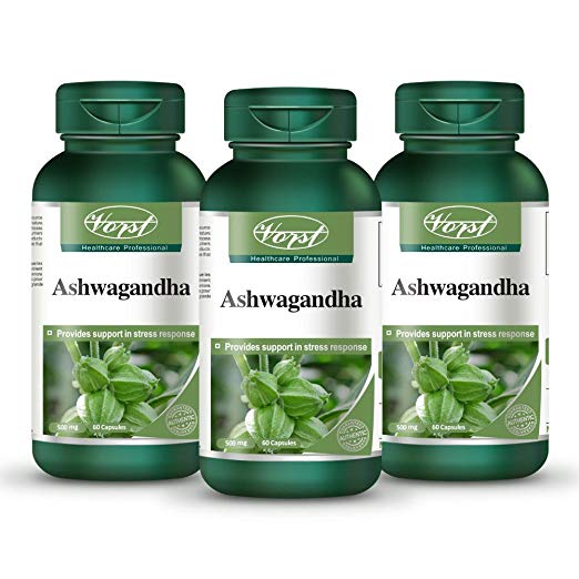 Vorst Ashwagandha 500mg 3 X 60 Capsules Stress Anxiety Relief Adrenal Fatigue Lack of Energy Difficulty Concentrating Stress Anti Stress Social Anxiety Ayurvedic Withania Somnifera Root Powder