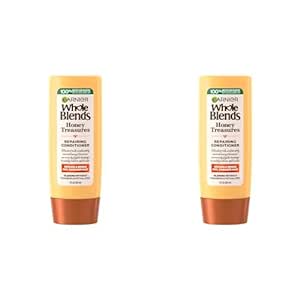 Garnier Whole Blends Honey Treasures Repairing Conditioner, for Dry, Damaged Hair, 3 Fl Oz (Travel Size), 1 Count (Packaging May Vary) (Pack of 2)