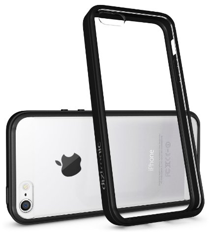 iPhone SE Case, Diztronic Voyeur Series, Soft Touch TPU Phone Bumper Frame & Hard PC Back Cover Window with Anti-Scratch Coating for Apple iPhone 5 / 5S / SE - Matte Black & Crystal Clear