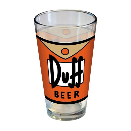 ICUP Simpsons Duff Pint Glass, Clear