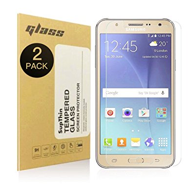 [2-Pack] Samsung Galaxy J7 Glass Screen Protector,SupThin Samsung Galaxy J7 Screen Protector Tempered Glass-Transparent -0.25mm Screen Protection HD Ultra Clear