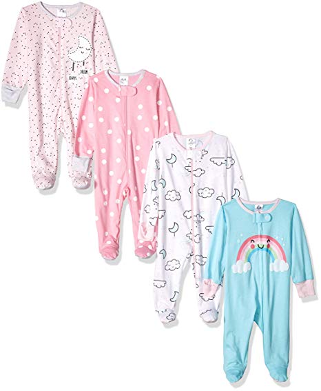 Gerber Baby Girls' 4-Pack Sleep 'N Play