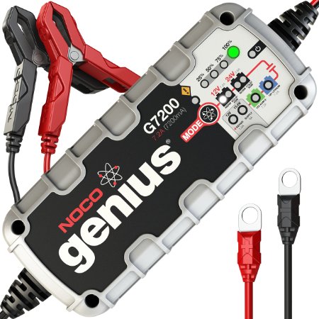 NOCO Genius G7200 12V/24V 7.2-Amp Smart Battery Charger and Maintainer