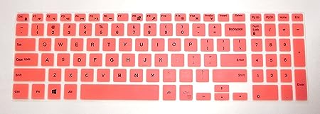 US Layout Keyboard Protector Skin Cover Compatible for Dell Inspiron 15-5558 15-5559 15-5565 15-5567 15-5566 15-5570 15-5575 15-3579 17-5770 17-7778 17-5775 17-3779 m15 R1(Medium Pink)