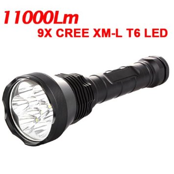 TrustFire Super Bright 9X CREE XM-L T6 LED 11000Lm LED Flashlight Torch