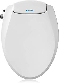 Brondell Swash Ecoseat Non-Electric Bidet Toilet Seat, Fits Elongated Toilets, White - Dual Nozzle System, Ambient Water Temperature - Bidet with Easy Installation